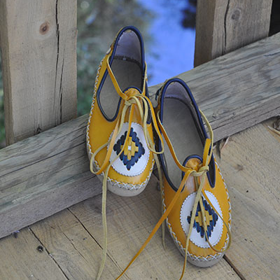 Flat Belt Lace-Up Yellow