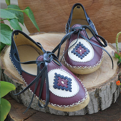 Lace-Up Boots Bordo