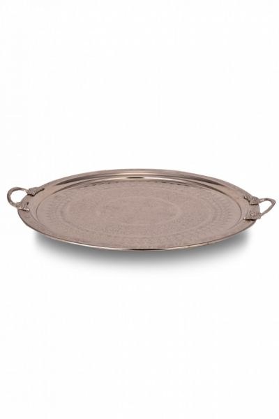 Bakır İşlemeli Tepsi - 38 cm-5841 - 2