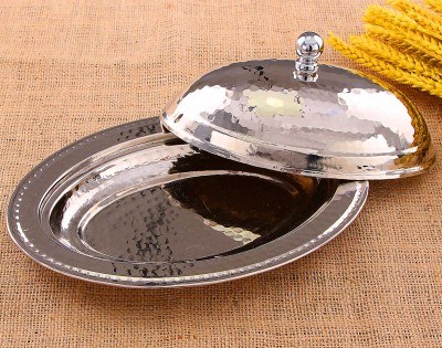 Bakır Yuvarlak Dövme Sahan - 30 cm 