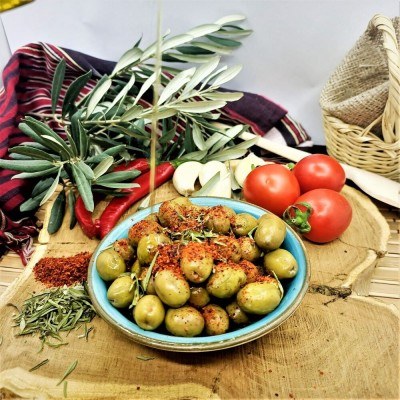 Kahramanmaraş Çizik Yeşil Zeytin (1000 CC) 