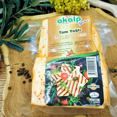 Tam Yağlı Hellim Peyniri -Biberli- (500 Gr) 