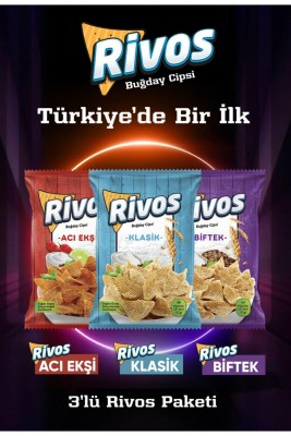 Rivos Buğday Cipsi 3'lü Efsane Lezzeti 
