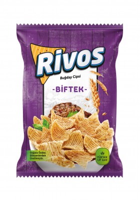 Rivos Buğday Cipsi (Biftek)- 10'lu Paket 